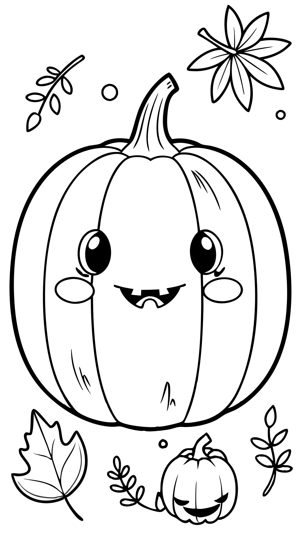 simple pumpkin coloring page